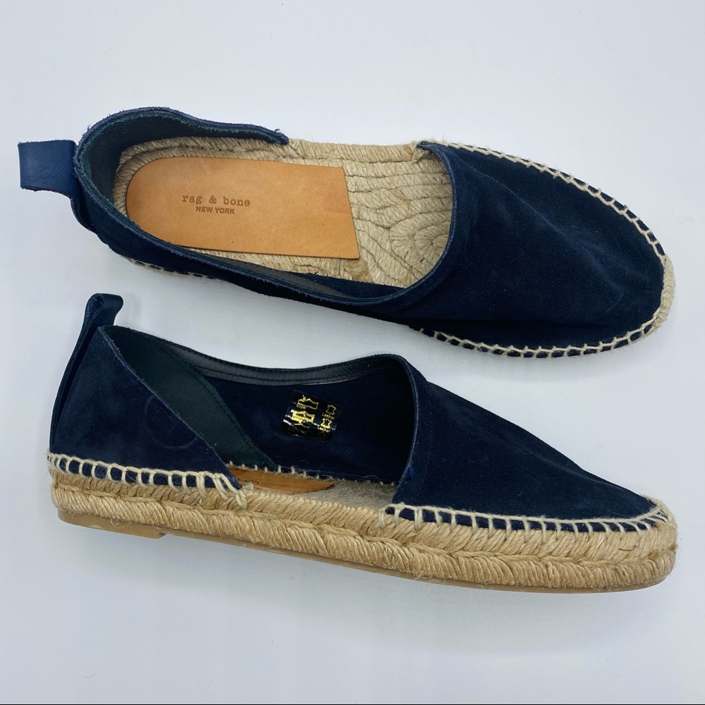 Ray & Bone NWOT Black Leather Espadrilles Sandals
